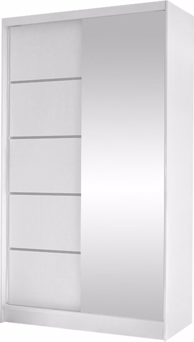MIRJAN24 Diego III armadio ad ante scorrevoli, guardaroba, armadio elegante per la camera da letto (colore: bianco)
