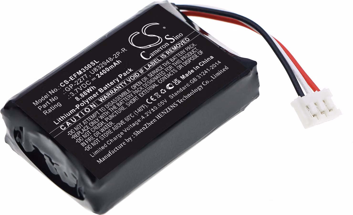 TECHTEK Batteria compatibile con [EXFO] PPM-350D, PPM-350D PON Power Meter sostituisce GP-2277, per U832948-2P-R