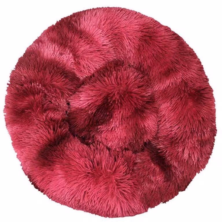 Cuccia per cani, morbida, lavabile, antiscivolo, colore rosso vino, dimensioni 100x100x20 cm