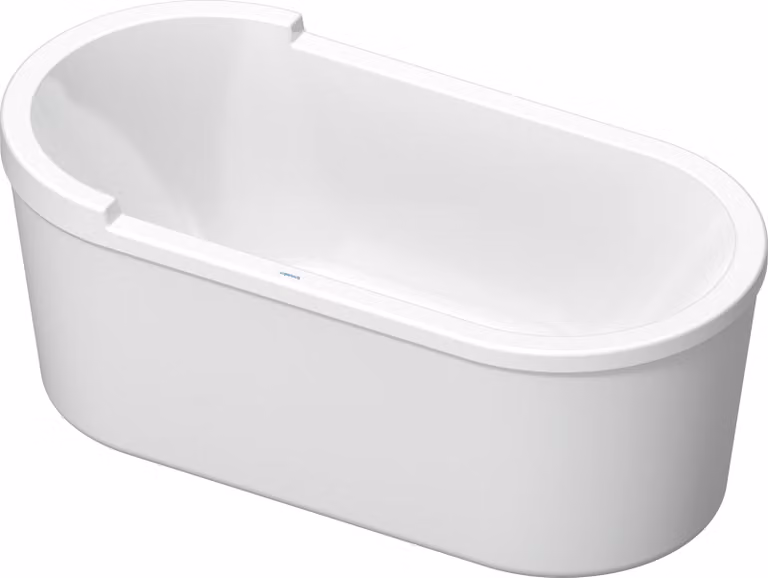 Vasca Duravit Starck 160 x 80 x 60 cm, ovale inclinata a R, rivestimento in acrilico, telaio, bianco, 700409000000000