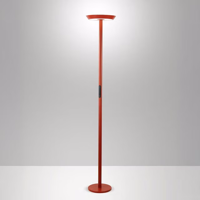 Lampada da terra LED Fabas Luce Fizz con tecnologia dimmable e comando touch in metallo