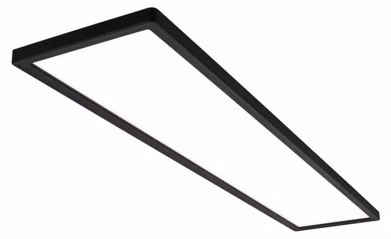 Briloner Tava LED lampada da soffitto 98 cm, piatta, retroilluminata, nera