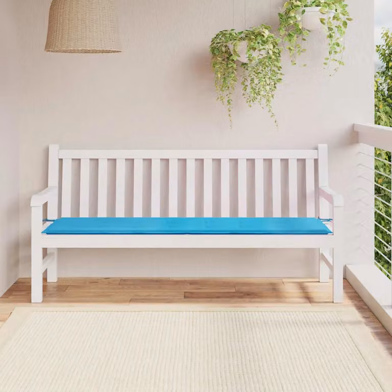 Cuscino per Panchina vidaXL in Tessuto Oxford Turchese, Ergonomico in Schiuma, L 180 x P 50 x H 3 cm