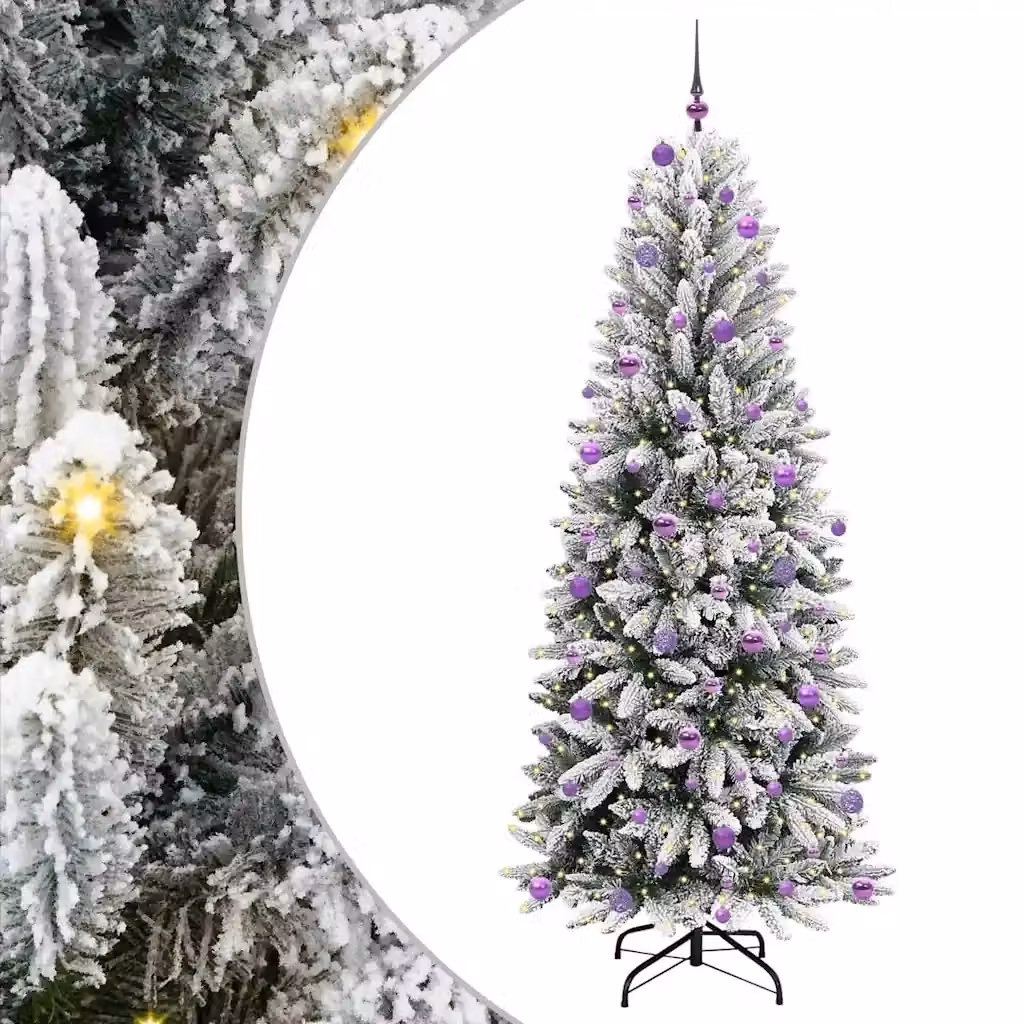 Albero di Natale artificiale moderno vidaXL bianco, Altezza: 240 cm – 2