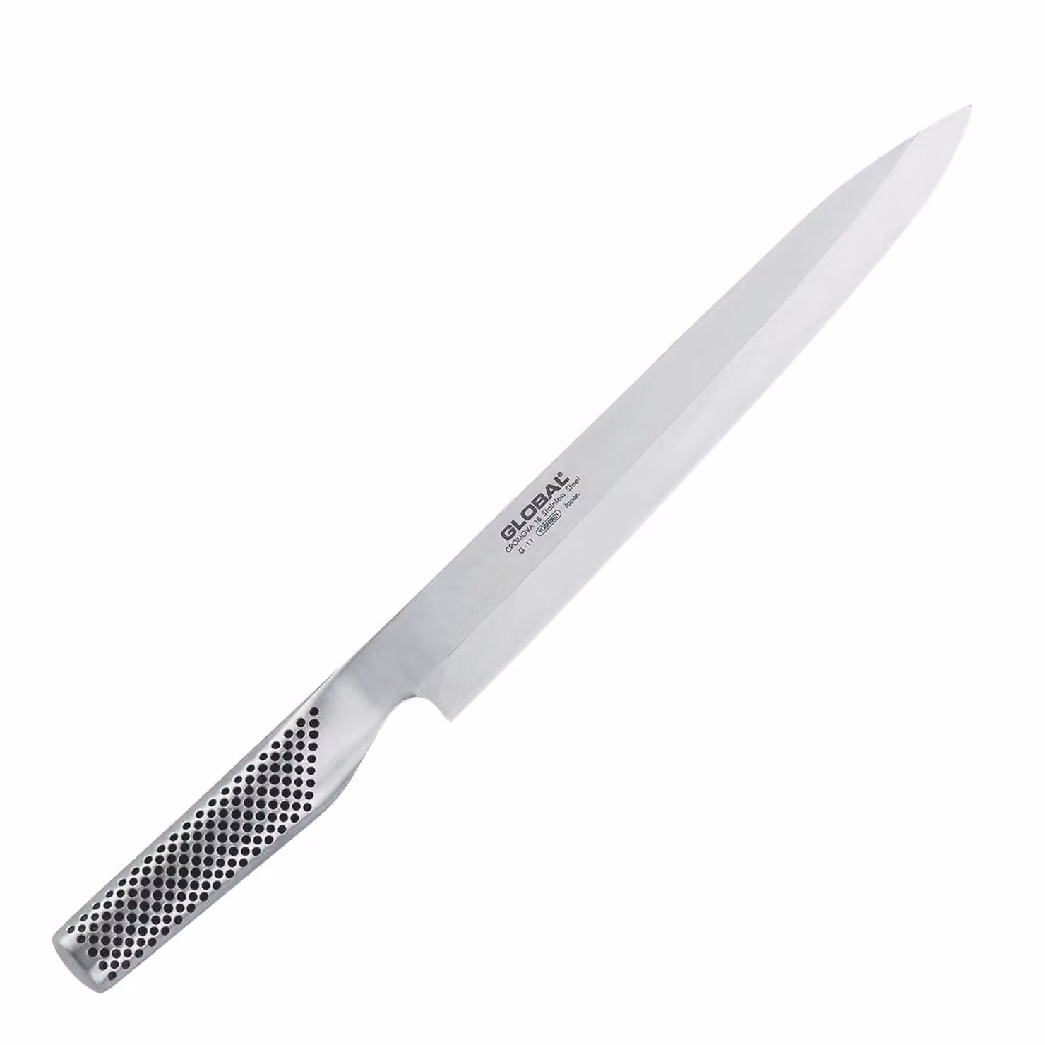 Coltello Yanagi Sashimi affilatura asimmetrica cm 25 serie G di Global per mancini