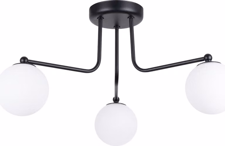 Lampada da soffitto KOSMOS bianco e nero 3xG9x8W in vetro, dimensioni: 29x62x62 cm, IP20, Pure Lume