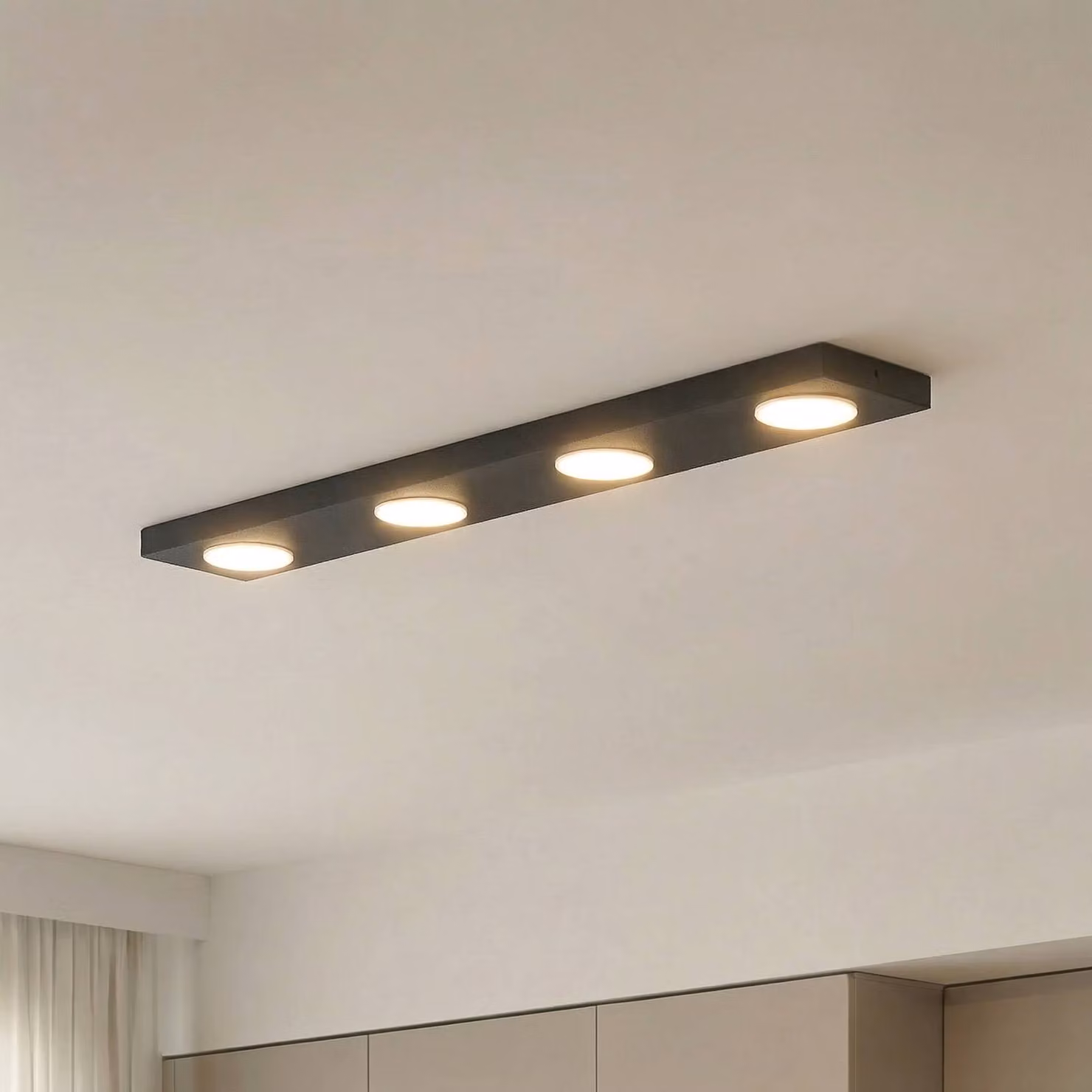 Plafoniera soffitto Hero SIGMA, dimmerabile, Nero, Corridoio, Metallo, Moderno, Plafoniera