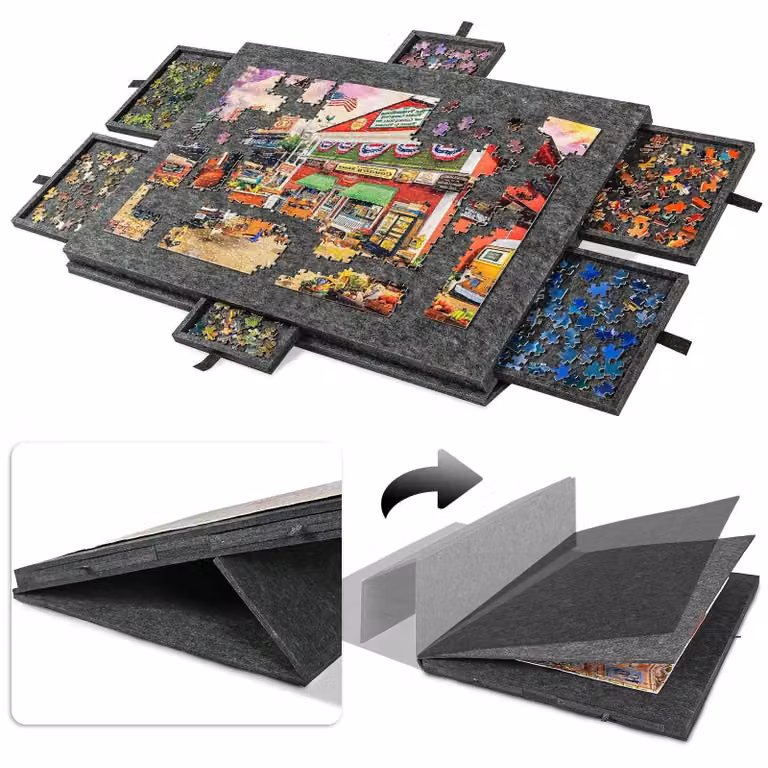 Solidchoice - Tavolo regolabile per puzzle con supporto 2-in-1 e spazio di stoccaggio per 1000 puzzle