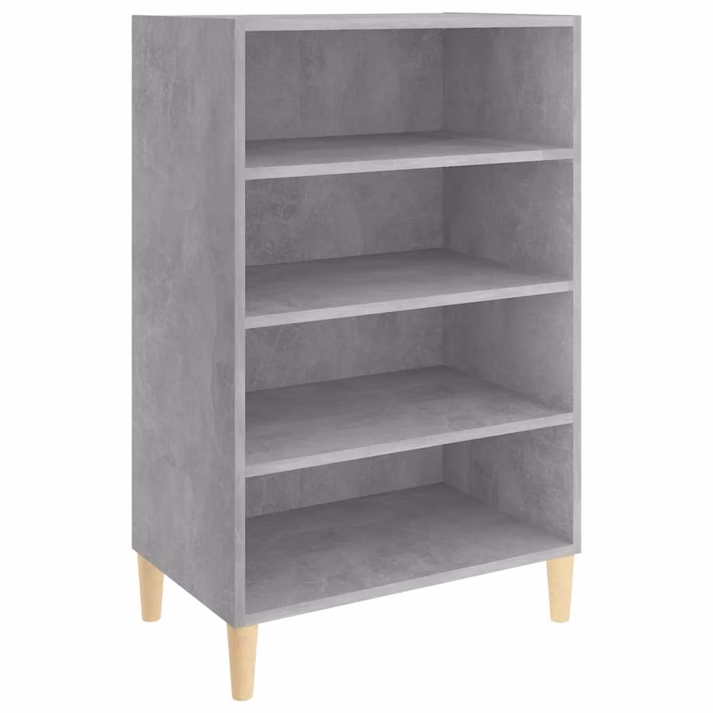 Credenza Grigio Cemento 57x35x90 cm in Legno Multistrato