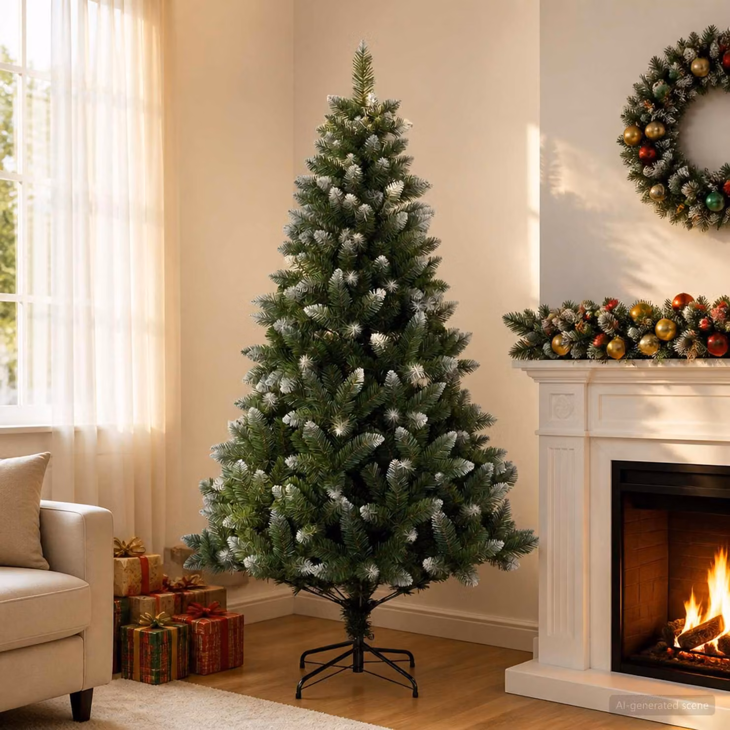 vidaXL Albero di Natale artificiale 150 cm PVC e Metallo Verde