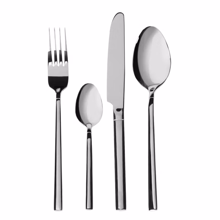 Servizio di posate Gusto Casa Zarak Shiny in acciaio inox color argento, 24 pezzi