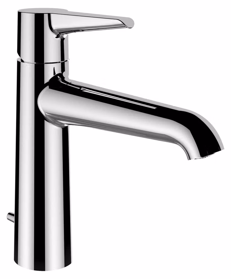 LAUFEN PURE Mitigeur monocommandé pour lavabo, Eco+, bec fixe, saillie 140 mm, avec vidage, chromé, HF901703100000, HF901703100000
