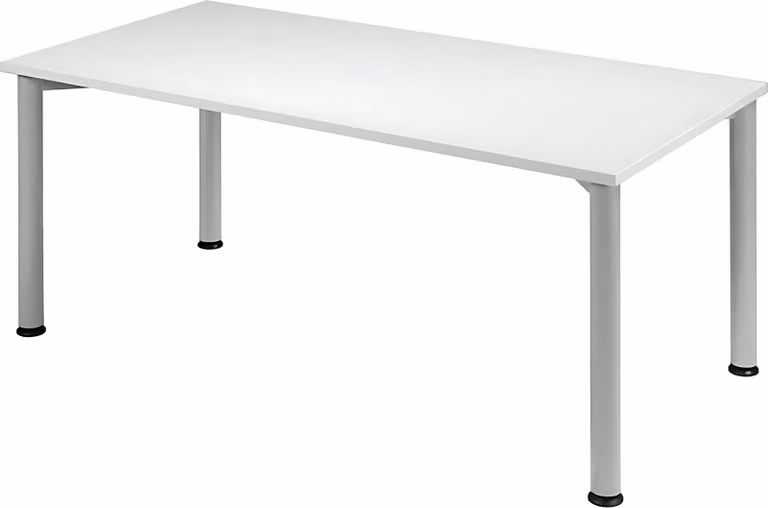 Geramöbel scrivania Stockholm 160 X 80 grigio chiaro/argento