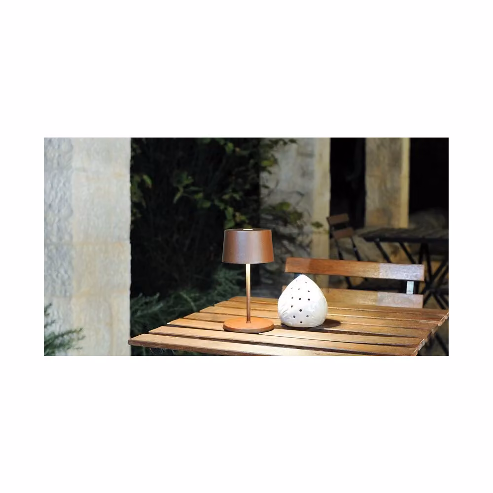 Lampada a led da tavolo Olivia pro mini grigio scuro ricaricabile e dimmerabile