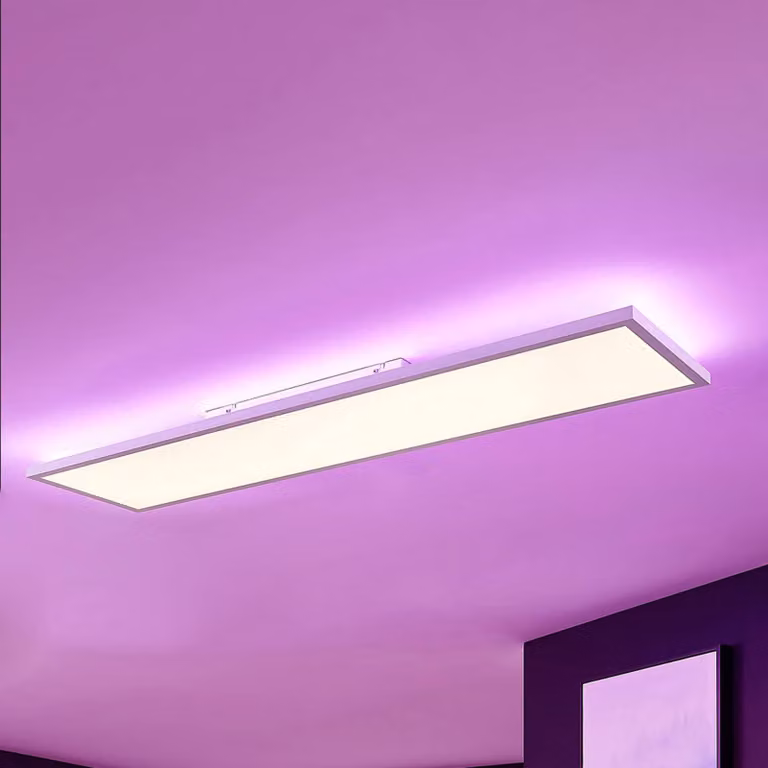 Pannello LED Brenda, 120 x 30 cm, CCT, telecomando Brenda Arcchio, dimmerabile, Bianco / Opale, Soggiorno / Sala da pranzo, Moderno, Pannello LED