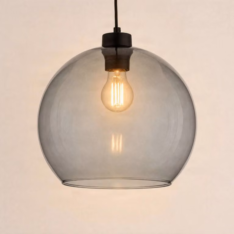 Lampada a sospensione in vetro Cubus TK Lighting, dimmerabile, Nero, Soggiorno / Sala da pranzo, Vetro, Moderno, Lampada a sospensione