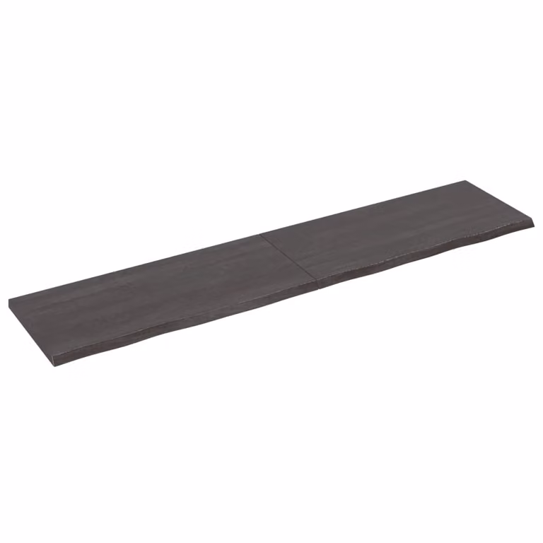Piano Bagno Marrone Scuro 220x50x(2-4)cm Legno Trattato