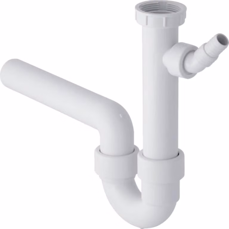 Scarico prefabbricato Geberit in PP d50 mm x G1 1/2 bianco, 1 pezzo.