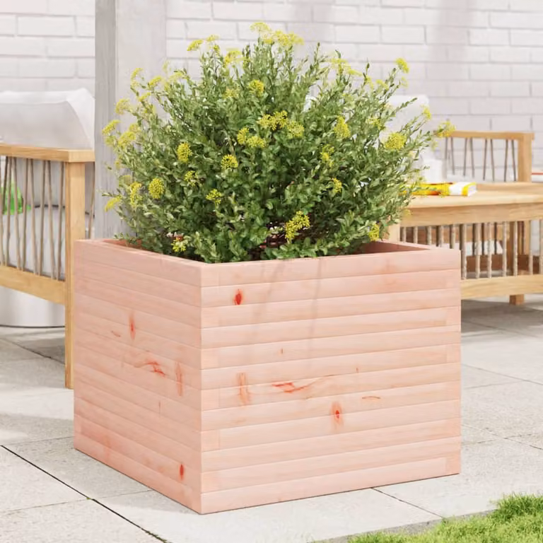 Fioriera da giardino vidaXL in legno massello di Douglas, marrone, L 60 cm x P 60 cm x H 46 cm