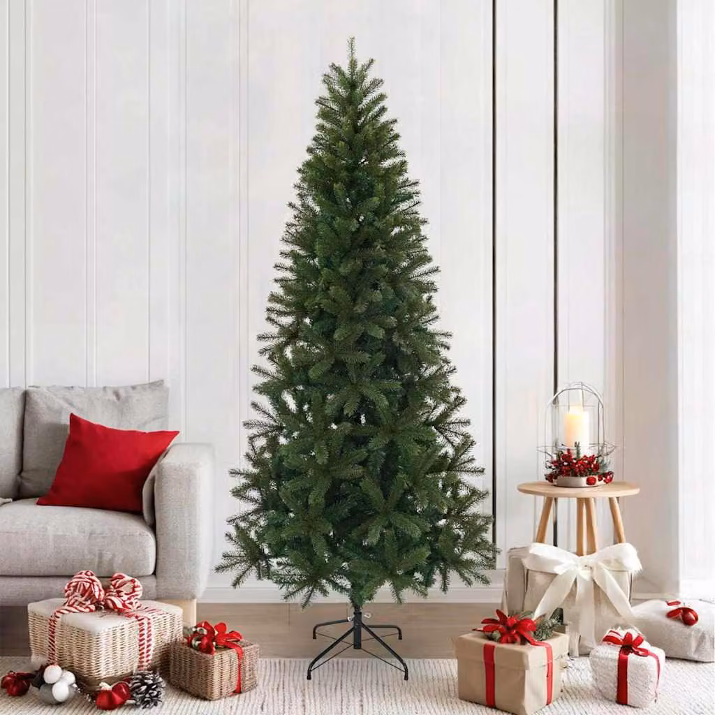 Maison Exclusive - Albero di Natale artificiale, 210 cm, realizzato in PVC, PE e acciaio, colore verde