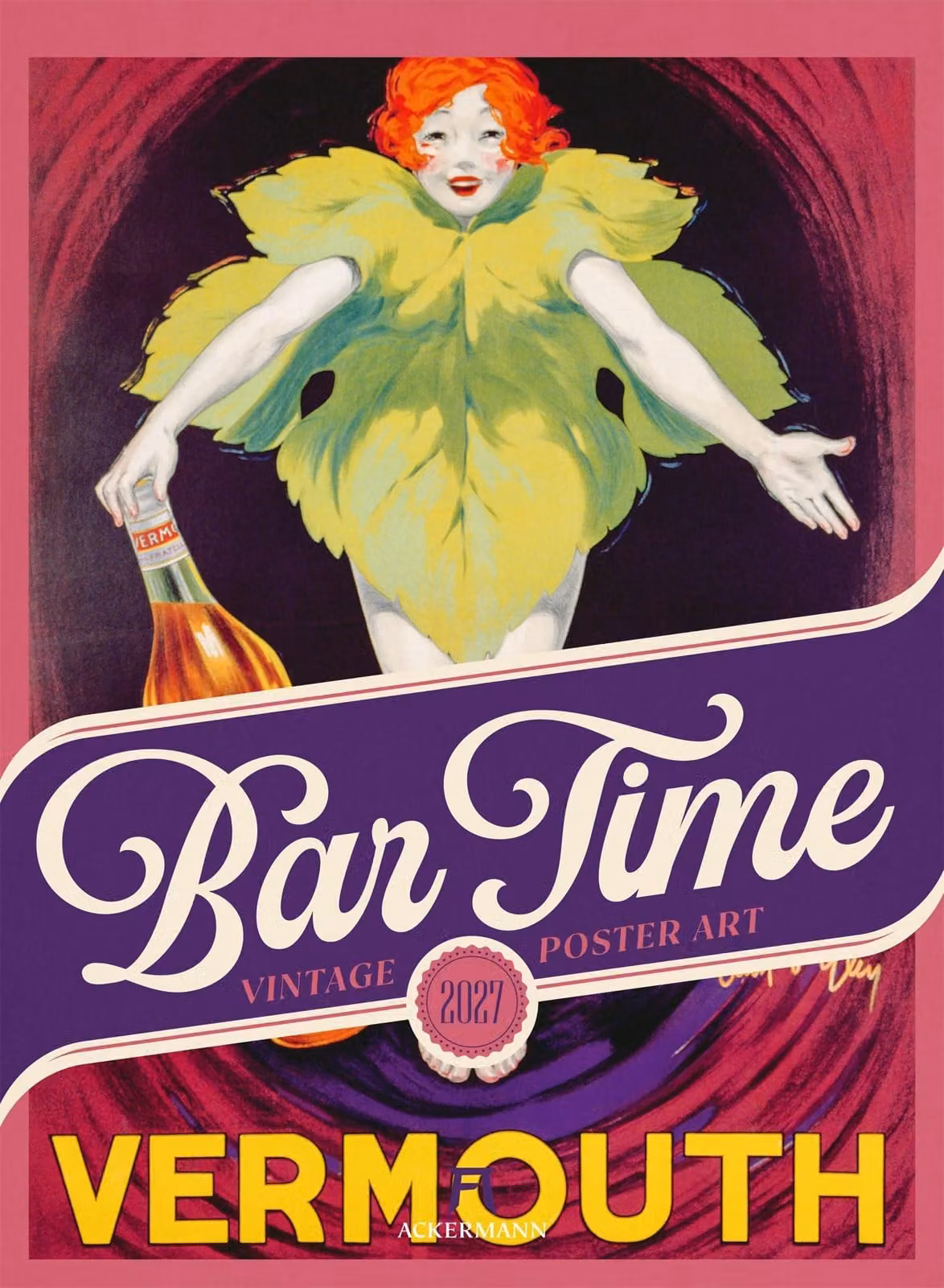 Calendario da parete 2027 - Arte retrò a tema cocktail