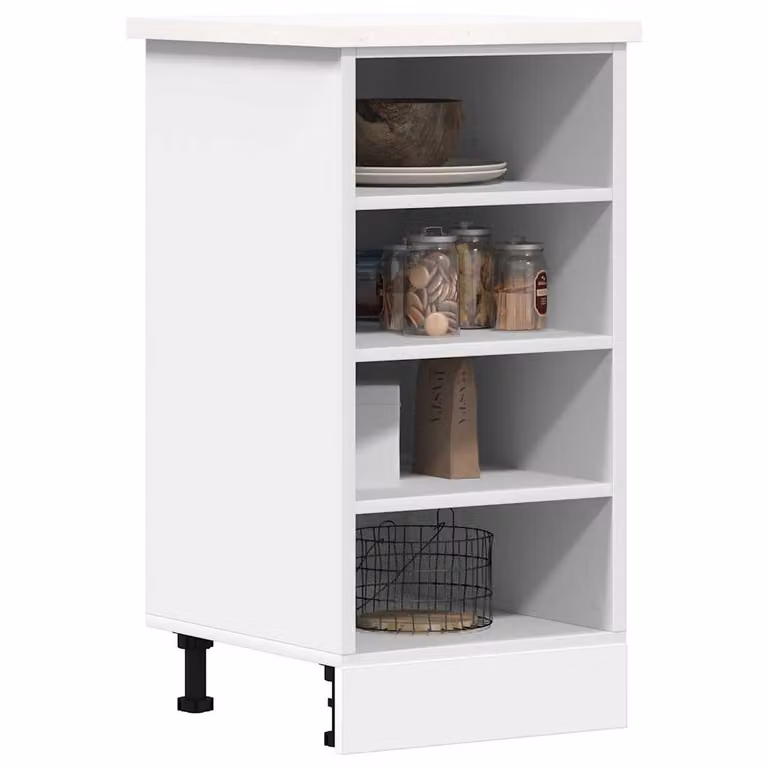 vidaXL Armadio Inferiore da Cucina Riga Bianco L/P/H: 40 x 44,5 x 81,5 cm