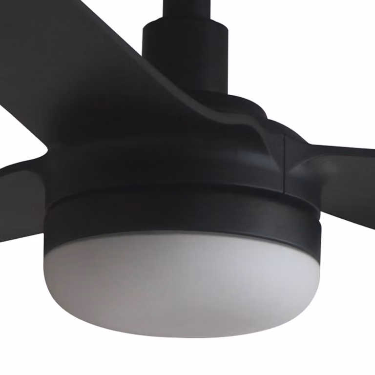 FARO BARCELONA Ventilatore da soffitto LED Punt M, nero, CC, silenzioso, 130 cm, CCT dimmerabile, Nero, Soggiorno / Sala da pranzo, Metallo, Moderno