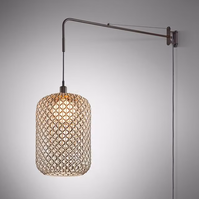 Applique Bover Nans A/98 in metallo color oro/ottone con luce LED luce calda
