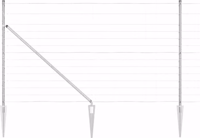 Pannello per recinzione rettangolare in acciaio zincato color argento, L: 25 cm, H: 1,4 m