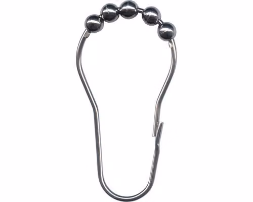 Anelli per tende da doccia Kleine Wolke BOCCIA color cromo set di 12 pezzi