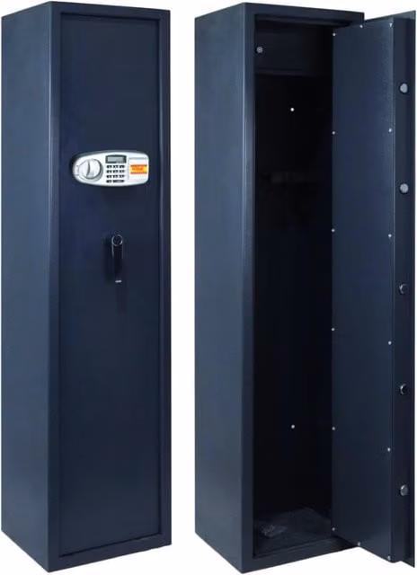 Armadio Portafucili Elettronico Top Security Utilia con 7 Posti, Colore Nero, L 40 cm x P 28 cm x H 148 cm