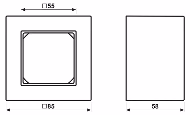 Jung A5581HBFWW Telaio 1-gang A 550 Altezza di installazione 28 mm (A5581HBFWW)