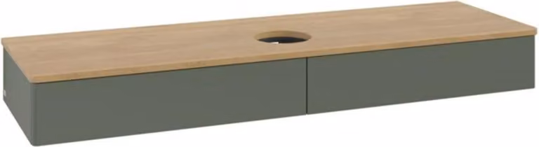 V&B Mobiletto senza struttura frontale, con illuminazione Antao 160x50cm, WBP hon. Oa, lea gre. m Lac