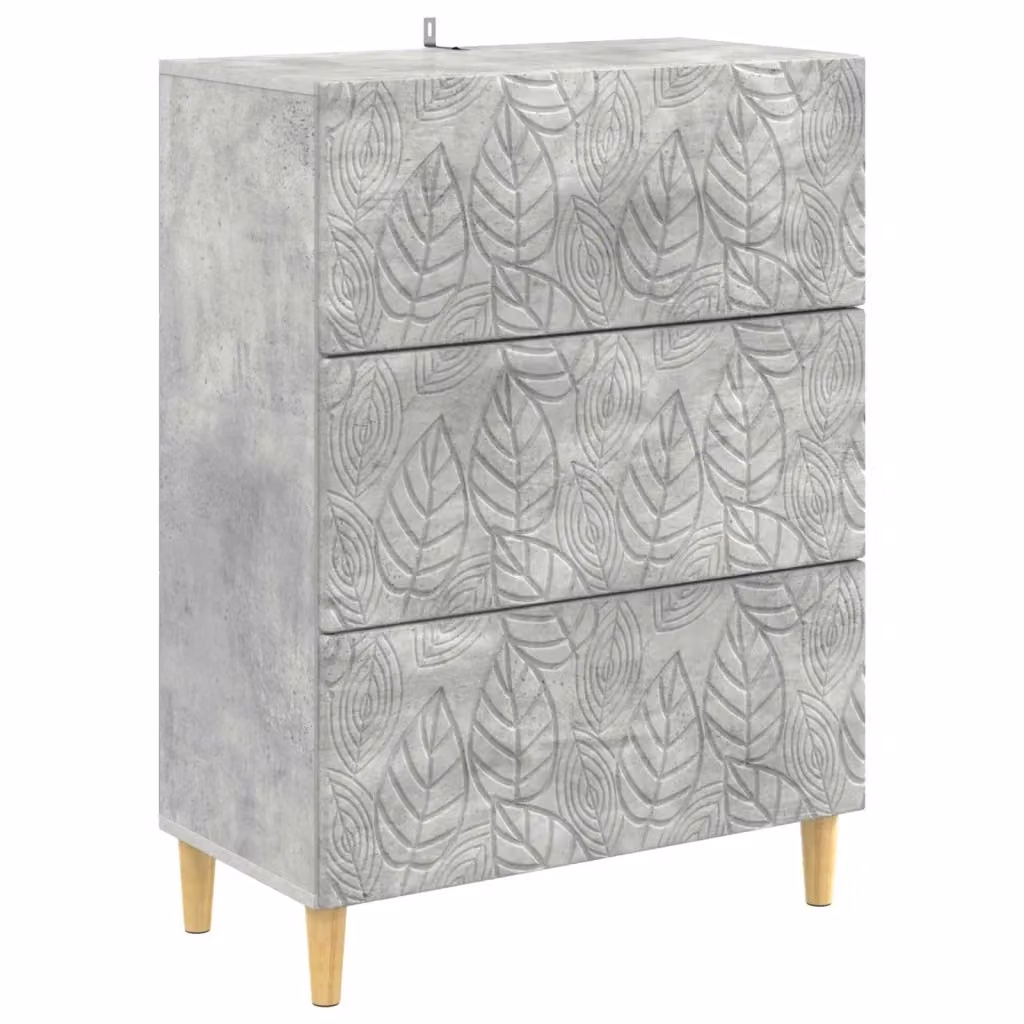 Mobile con Cassetti Moderno vidaXL Grigio Cemento L/P/H: 66 x 34,5 x 90 cm – 2