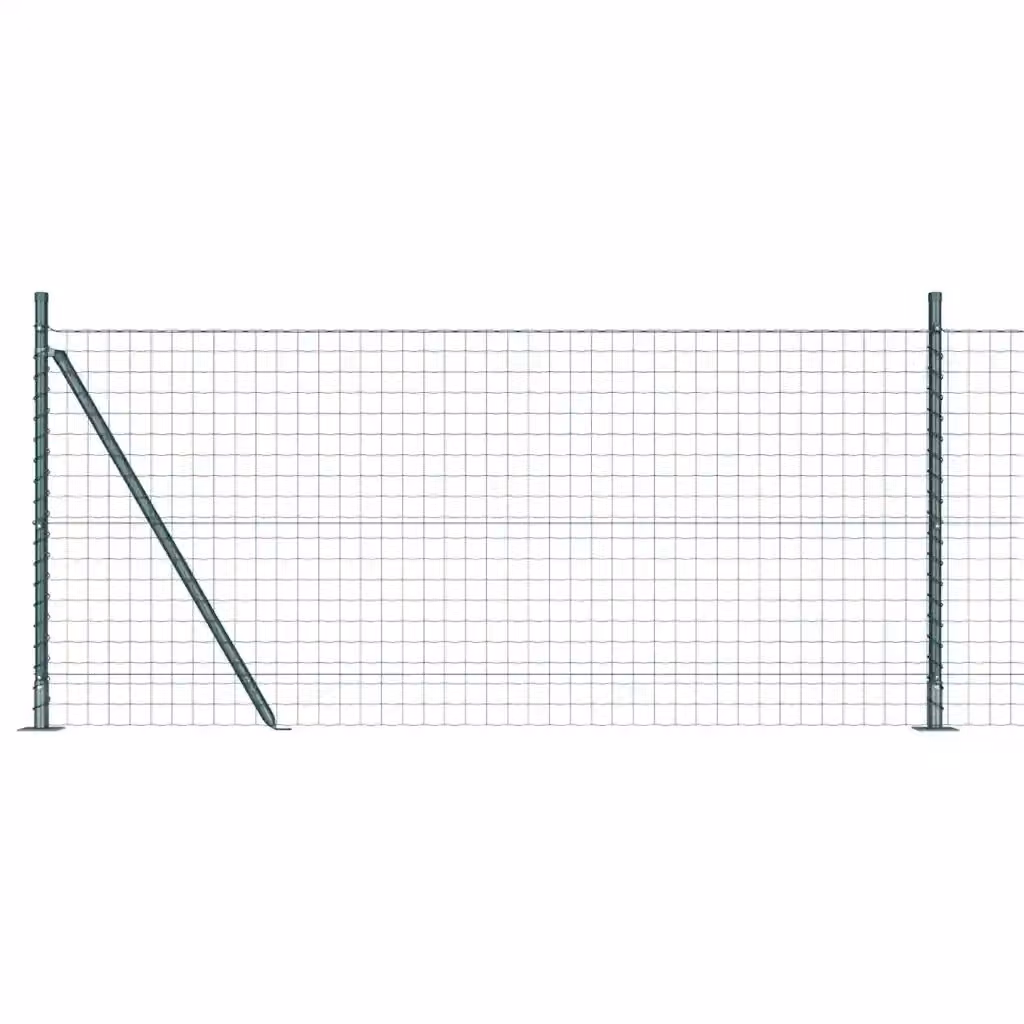 Recinzione in acciaio e PVC rivestito verde vidaXL per installazione interrata L: 25 m, H: 1,8 m – 2