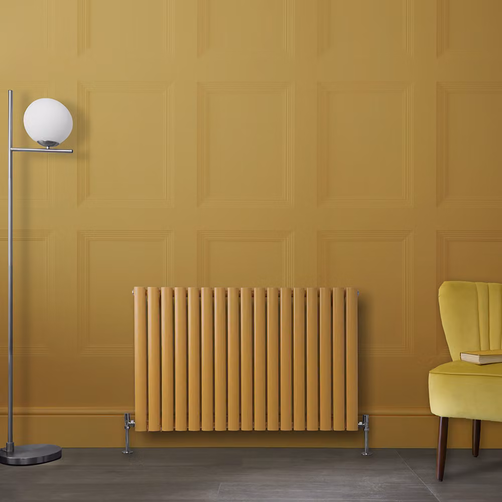 Radiatore di Design Orizzontale Giallo (Autumn Giallo) - 635mm x 1000mm - Pannello Doppio  - Revive