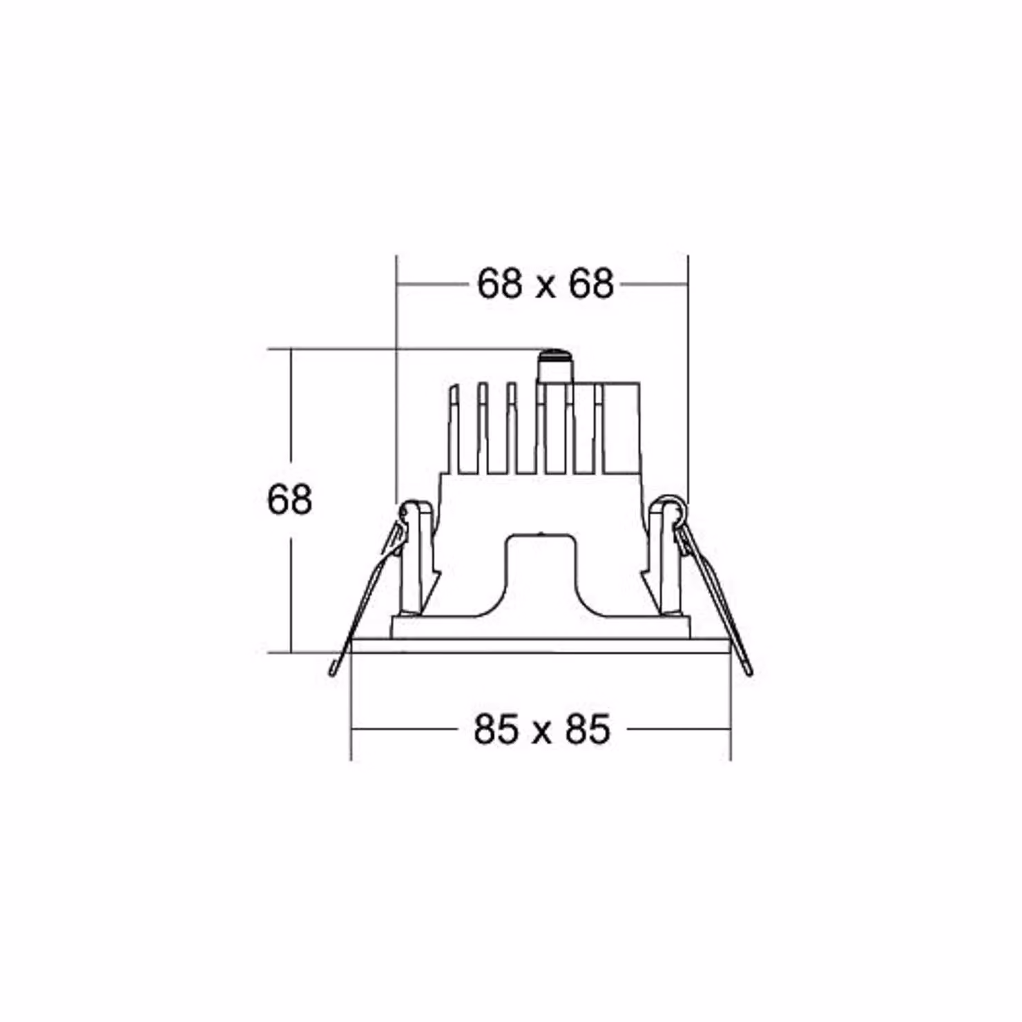 BRUMBERG Apollo Micro, sfaccettato, angolare, 4.000 K, bianco Micro, Bianco / Opale, Soggiorno / Sala da pranzo, Alluminio, Moderno, Downlight