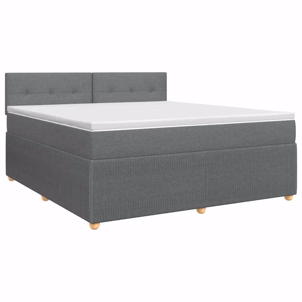 Letto box spring con materasso ibrido vidaXL Grigio e Bianco L/P: 140 x 200 cm – 2