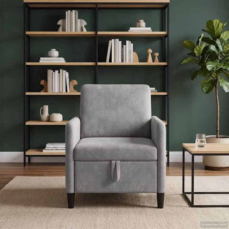 vidaXL Divano con Storage Grigio L: 72 cm, P: 78 cm, H: 87 cm