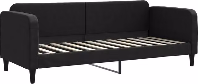 Letto singolo | Letto per adulti | Letto da Giorno Nero 80x200 cm in Tessuto
