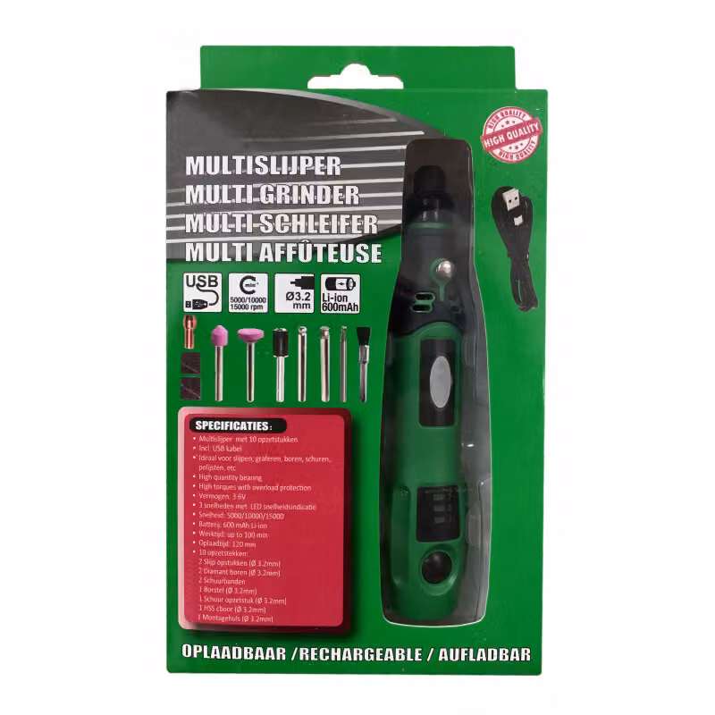 Multi-sharpener plus allegati (ricaricabile, 3,6 volt)