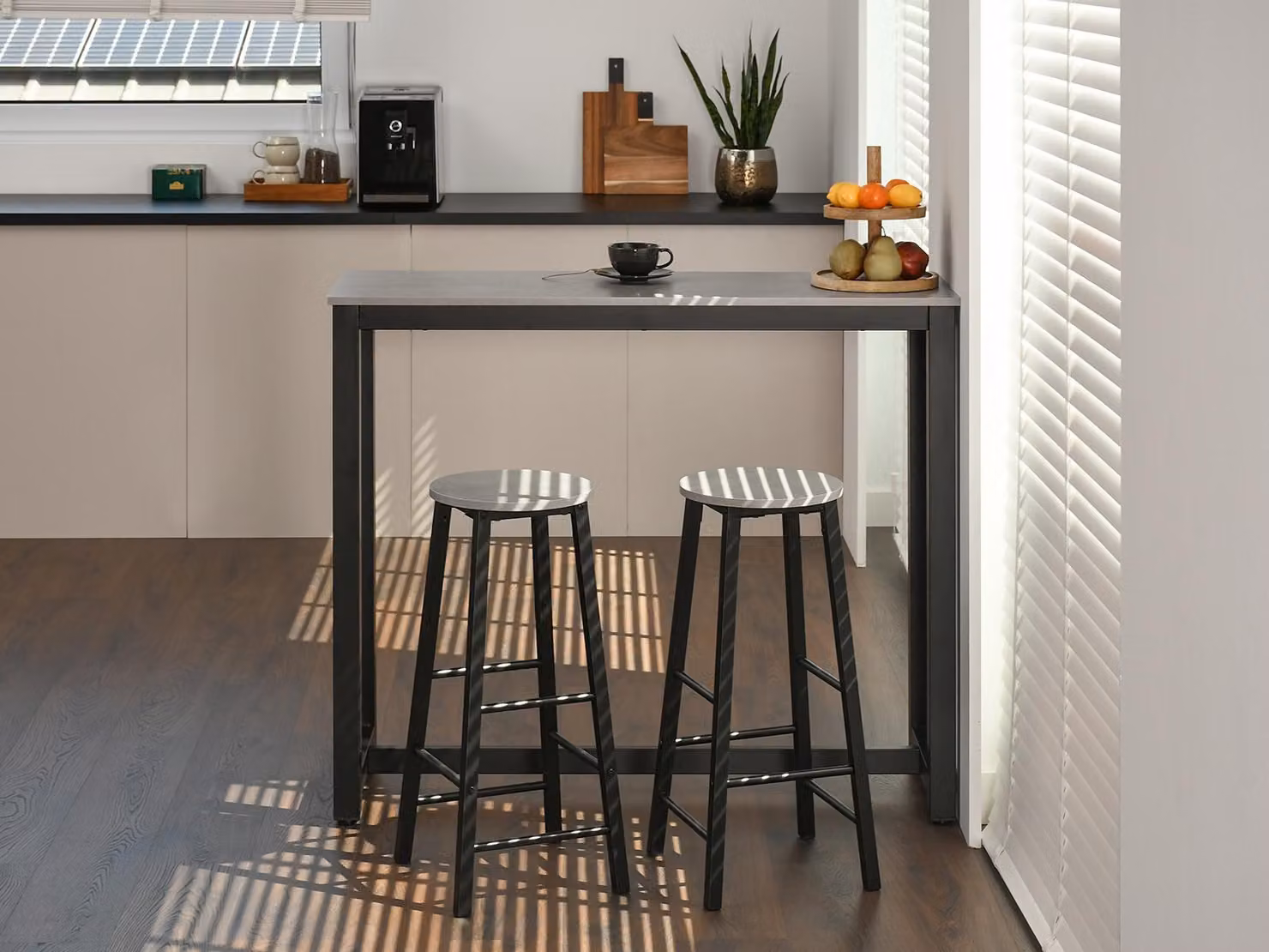 Set bar 120x40 SERGIO - cemento / nero