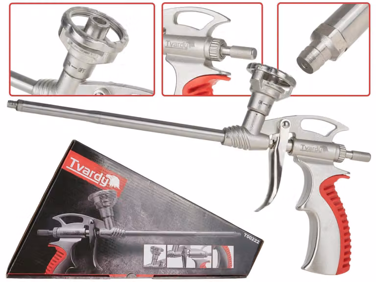 TVARDY Pistola per schiuma PU, autopulente T00222