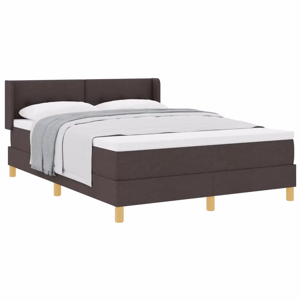 Letto a molle moderno vidaXL con testiera in tessuto marrone L/P: 140 x 200 cm – 2