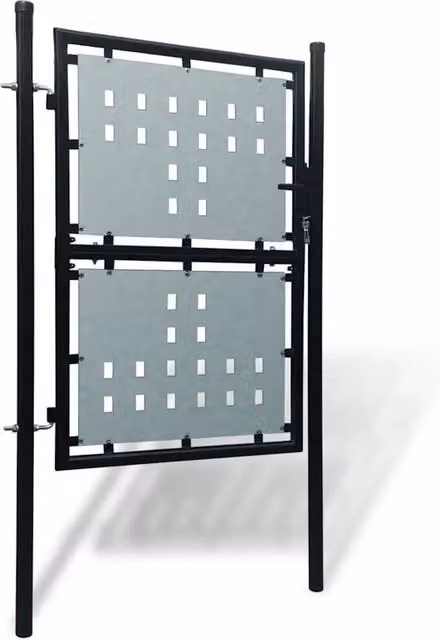 Cancello per Recinzione a una Porta Nero 100x150 cm CFW5286165