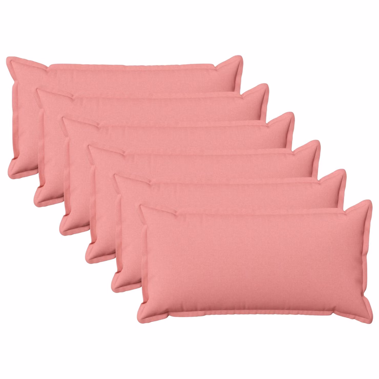 Set di 6 federe vidaXL HOUTEN rosa, L/P: 40 x 80 cm