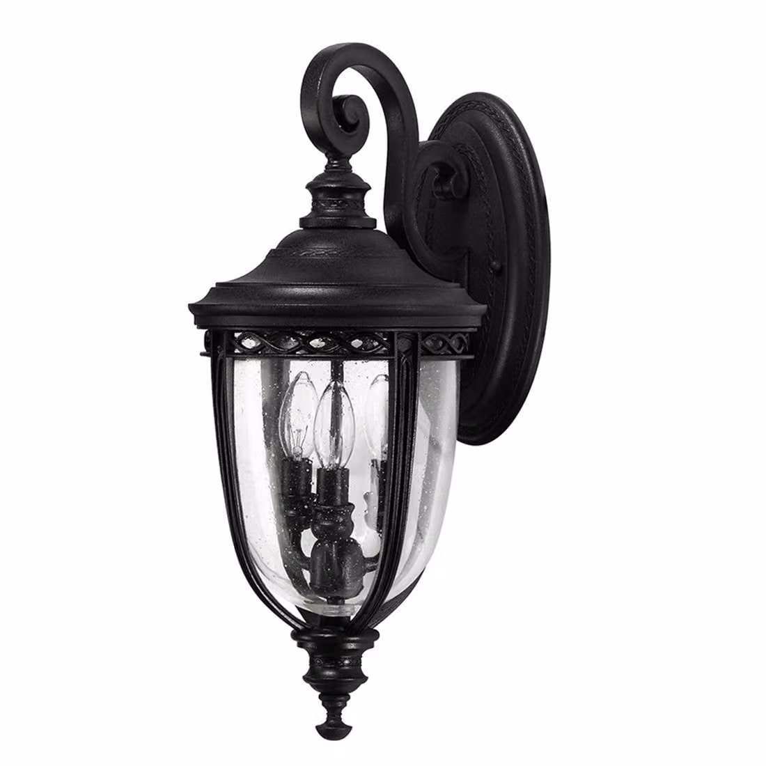 Applique da esterno English Bridle 3xE14 nera Feiss FE-EB2-M-BLK