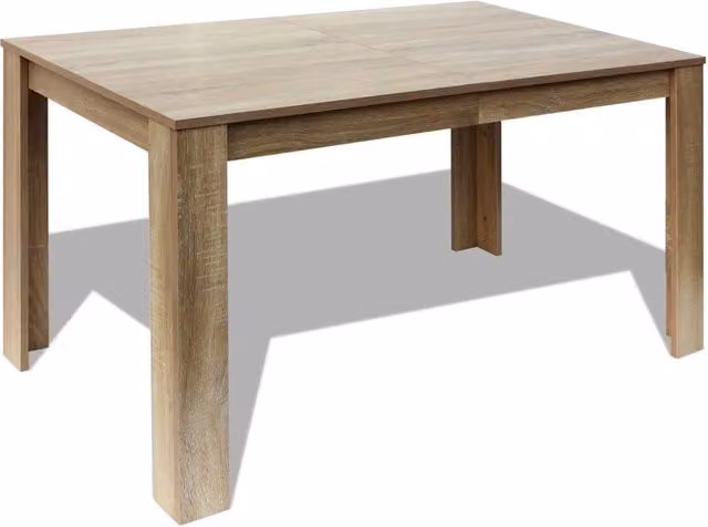 Tavolo da pranzo e da cucina moderno in legno rovere marrone L: 140 cm, P: 80 cm, H: 75 cm – 1