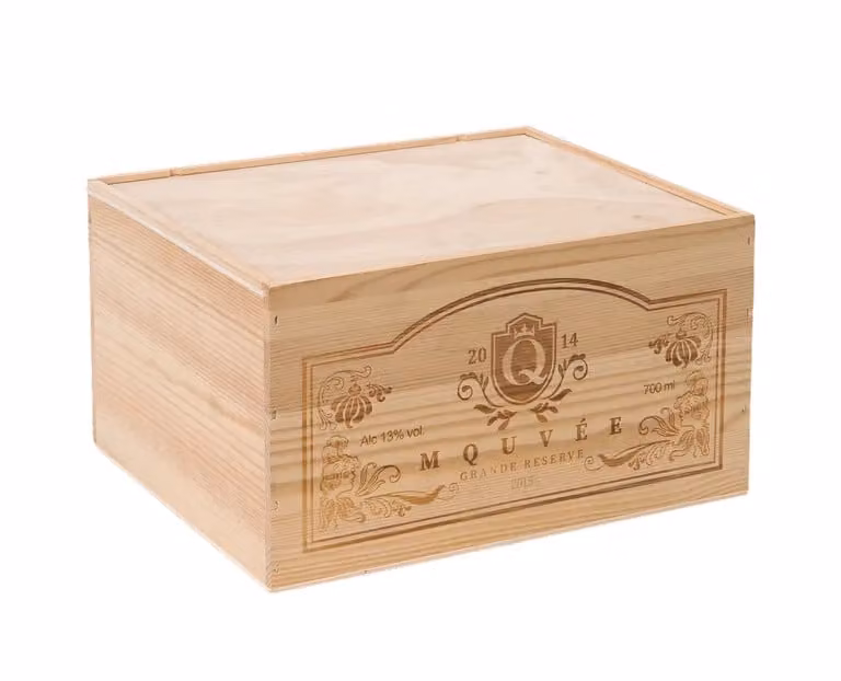 Cassetta vino legno - 6 bottiglie - mQuvée