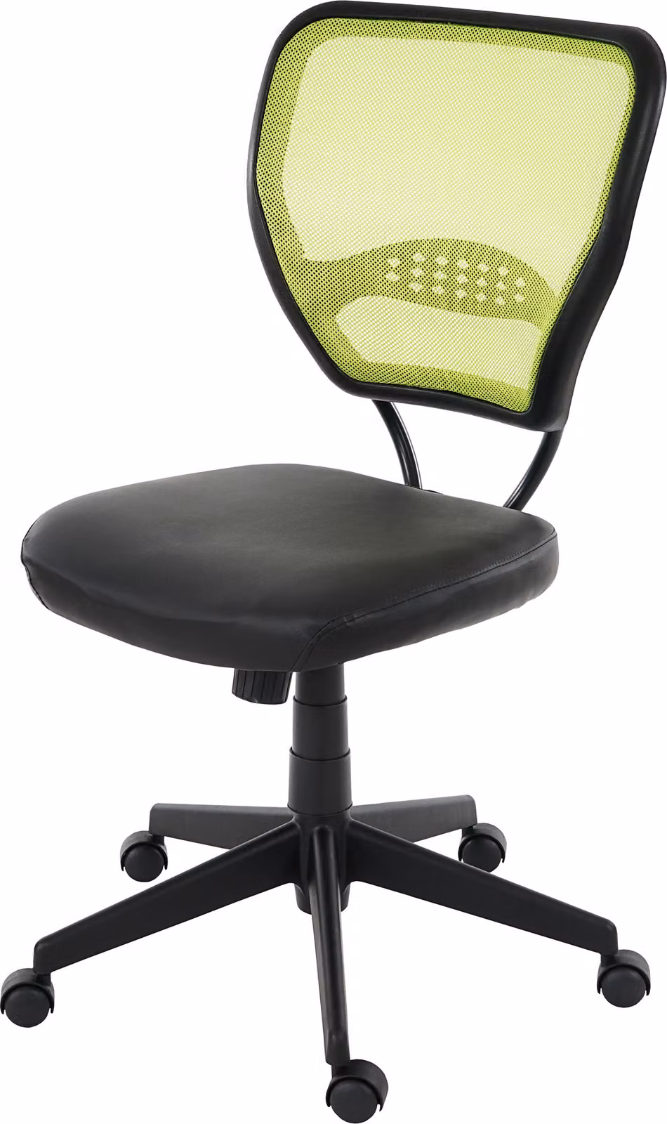 Sedia professionale per ufficio Seattle, sedia girevole executive, portata 150 kg, Pelle finta ~ verde senza braccioli